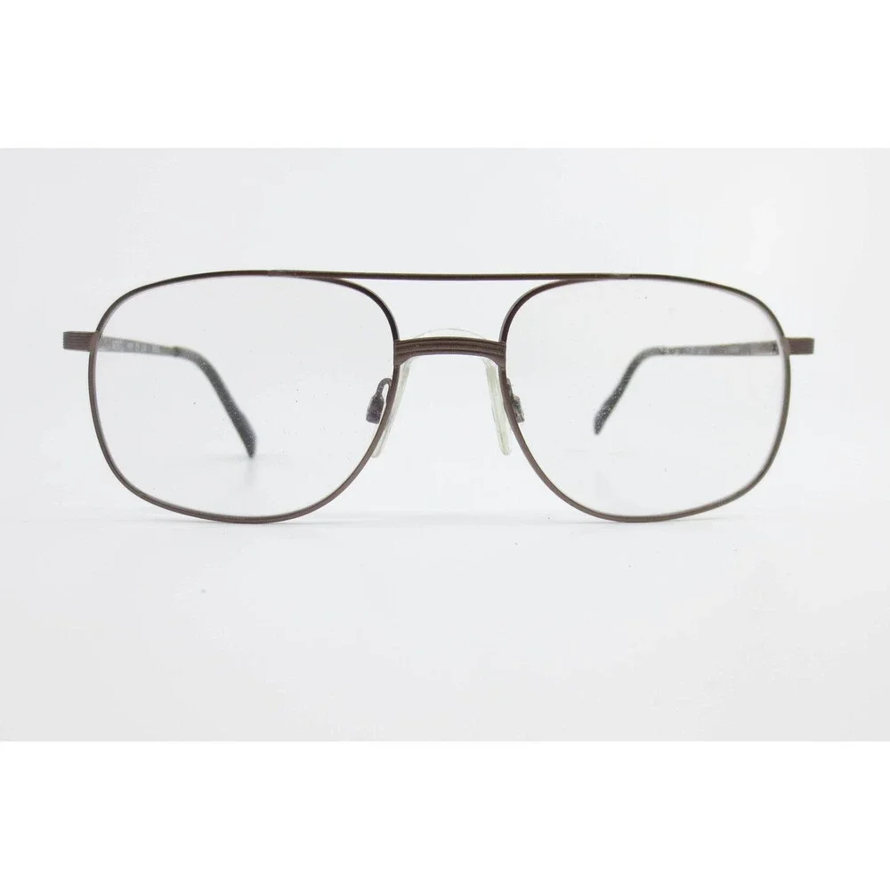 Clearvision Clint II Brown Aviator Double Bridge Eyeglass Frames 56-18-140